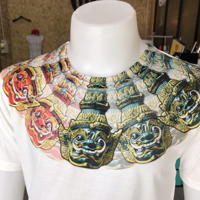 P&D เสื้อยืดลายยักษ์ เต็มไหล่ ผ้าTK เนื้อนุ่มใส่สบายไม่ร้อน