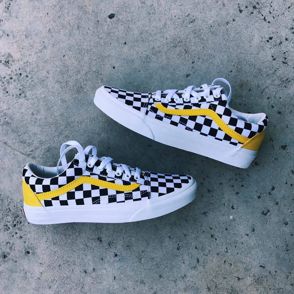 [Nelly]vans old skool Checkerboard casual shoes canvas shoes Vans couple shoes