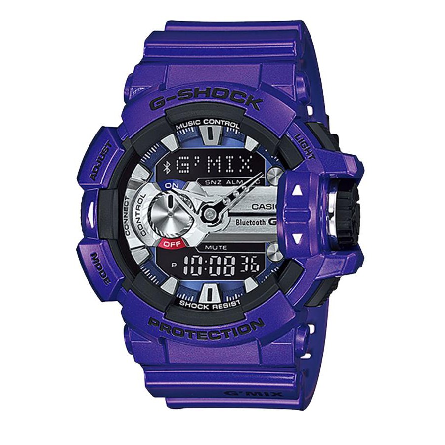 Casio G-Shock นาฬิกาข้อมือผู้ชาย สายเรซิ่น รุ่น G'MIX GBA-400-2A - สีม่วง