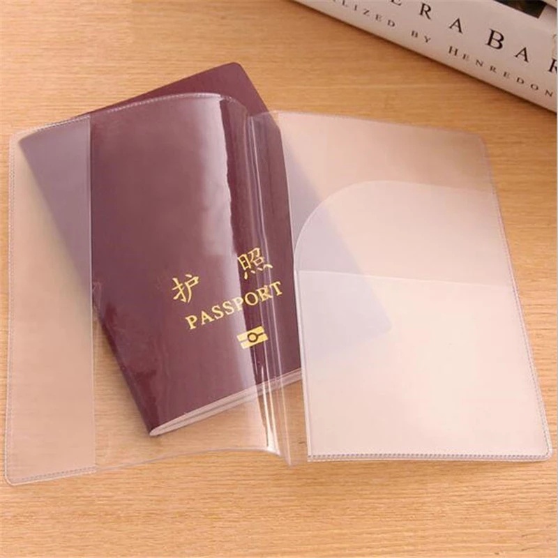 กระเป๋าใส่หนังสือเดินทาง PVC แบบใส กันน้ํา สําหรับใส่บัตรเครดิต