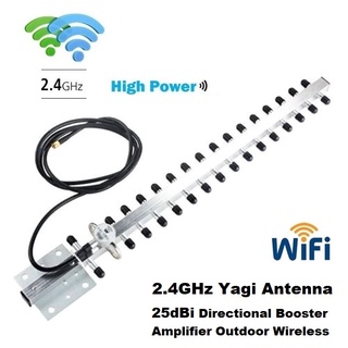 เสาอากาศ 25dBi Yag Wifi Booster Signal Antenna For Router Booster Amplifier