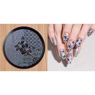 Nail art plate (hehe-84) แผ่นพิมพ์ลายเล็บ