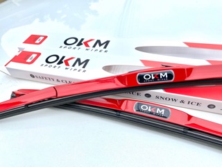 OKMใบปัดน้ำฝน Premium สีแดง  wiper blade (ราคาต่อ1ข้าง)