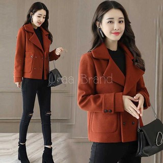 (พร้อมส่ง) เสื้อโค้ท รุ่น โค้ท Coat Winter CT-S-01 (สีส้มอิฐ)