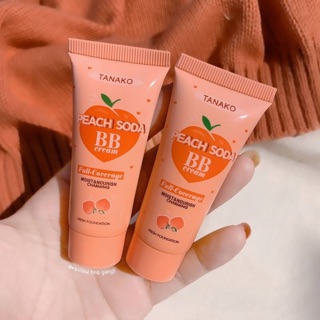 🍑 Peach BB Cream Tanako บีบีลูกพีช บีบีครีม รองพื้น​กันน้ำ ปกปิดดี คุมมัน กันน้ำ กันเหงื่อ