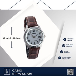 นาฬิกาข้อมือ casio รุ่น MTP-VS02L-7BDF นาฬิกาข้อมือผู้ชาย