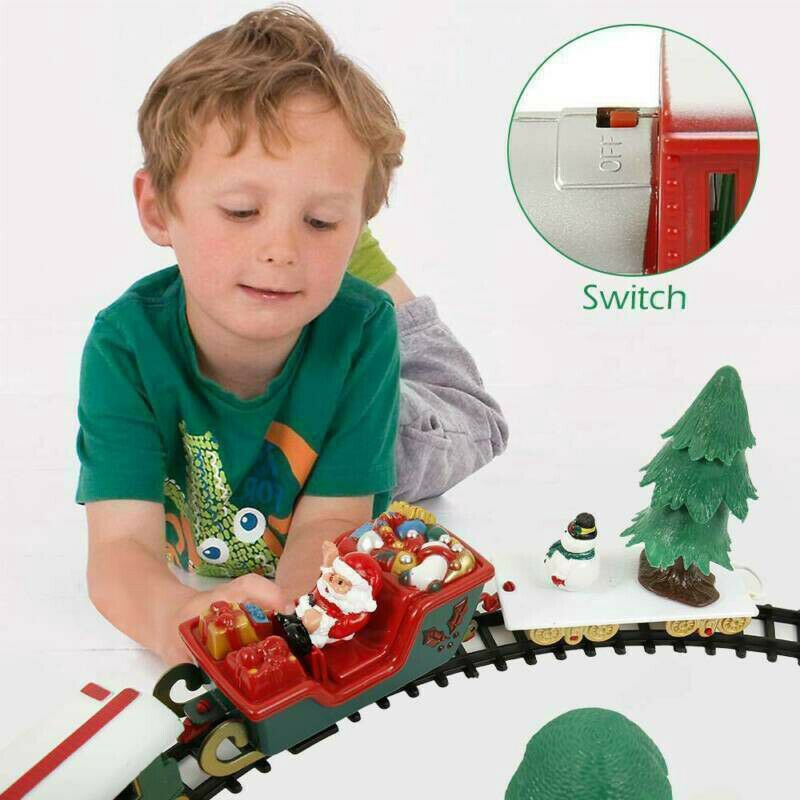 Christmas Gift Electric LED Musical TrainTrack Collectibles Set Toys ...
