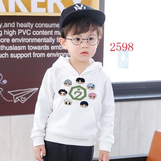 Hip Pop  JYP Got7  Cartoon Printed  Kids Size 80-120 cm การ์ตูนเด็กพิมพ์ขนาด Hoodies Jackson &amp;Mark &amp;JB Baby Sweater