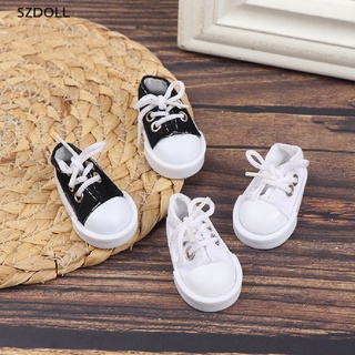 [cxSZDOLL]  Doll Shoes 5cm Lace-Up Canvas Shoes Girl`s Toy For 30cm 1/6 Dolls Change shoes  DOM