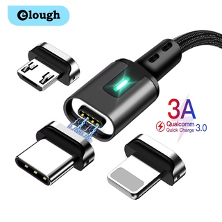 Elough สายชาร์จสายเคเบิ้ลแม่เหล็ก Micro Usb Type C