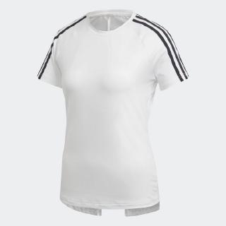 adidas TRAINING เสื้อยืด Design 2 Move 3-Stripes ผู้หญิง สีขาว DS8723