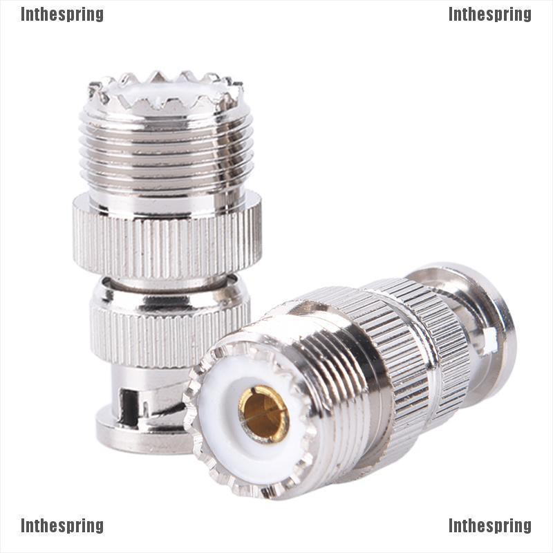 Inthespring❦ อะแดปเตอร์ปลั๊กเชื่อมต่อสายเคเบิ้ล Bnc So239 Uhf Pl-259 Female Rf