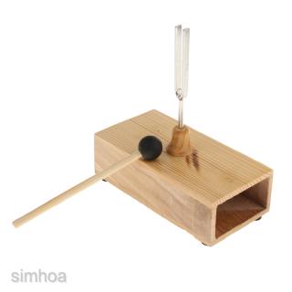 อุปกรณ์ส้อมเสียง 440 Hz พร้อมกล่องไม้ Resonant Box Mallet Stick