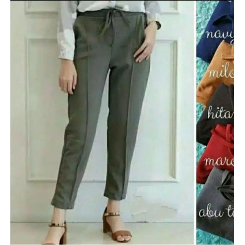 BAGGY PANTS CREPE/CUDEY CREPE TROUSERS/LATEST แฟชั่นผู้หญิง