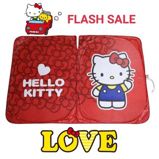 [KITT142 ลดสูงสุด80]ม่านบังแดด​รถยนต์​ ลายคิตตี้​ Hellokitty​