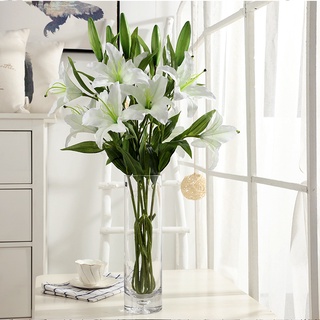 ดอกลิลลี่ปลอม Lily ดอกไม้ประดับ พร้อมส่งจากกทม