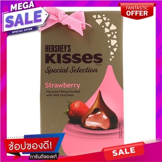 เฮอร์ชีส์ช็อกโกแลตคิสเซสสตรอเบอร์รี่ 135กรัม Hersheys Chocolate Kisses Strawberry 135g.