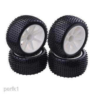 HOt☛4pcs ยางสำหรับยางรถบรรทุก 1/10 RC car Rubber Tire Tyres for 1/10 RC car