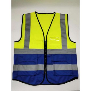 F09  Traffic Construction safety vest  เสื้อกั๊กสะท้อนแสง,ความปลอดภัยเสื้อกั๊กสะท้อนแสงเห็นได้ชัด