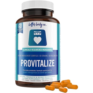 Better body Co. Provitalize 60 Capsules โปรไบโอติกส์สำหรับผู้หญิงวัยหมดประจำเดือน วัยทอง วิตามินวัยทอง Probiotic