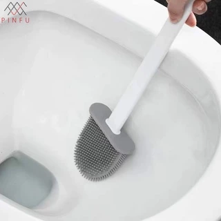 แปรงขัดห้องน้ำซิลิโคน แปรงขัดห้องน้ำติดผนัง พร้อมฐานตั้งเก็บ Toilet Brush