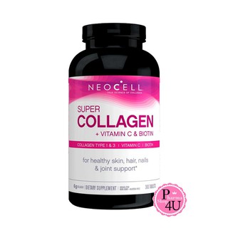 Neocell Super Collagen+C Biotin 360 tablets นีโอเซลล์ ซุปเปอร์ คอลลานเจน + Vit c +Biotin 360 เม็ด ของแท้ 100% #500