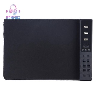 Multifunctional USB Audio Mouse Pad, Suitable for Gaming, Office, Entertainment, Outdoor,Blue