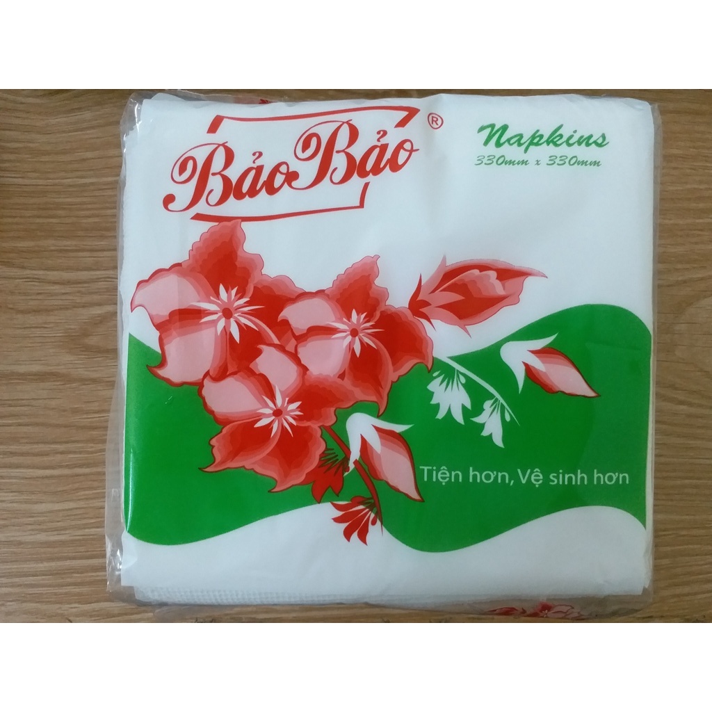กระดาษเช็ดปาก Bao Bao แพ็ค 330mx330mm. แพ็ค 60 แผ่น