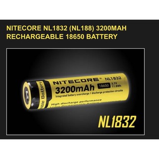 Nitecore NL1832(18650)3200mAh 3.7V รุ่นใส่ไฟฉาย ของแท้