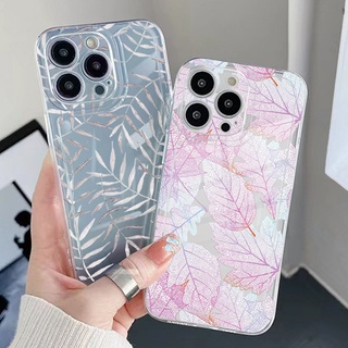 เคสโทรศัพท์มือถือ TPU ใส กันกระแทก ลายใบไม้ สําหรับ Infinix Note 12 G96 Hot 12i 10S 11 10 Play 11S 10i Smart 6 HD X6511 X657B X6512 X6823C