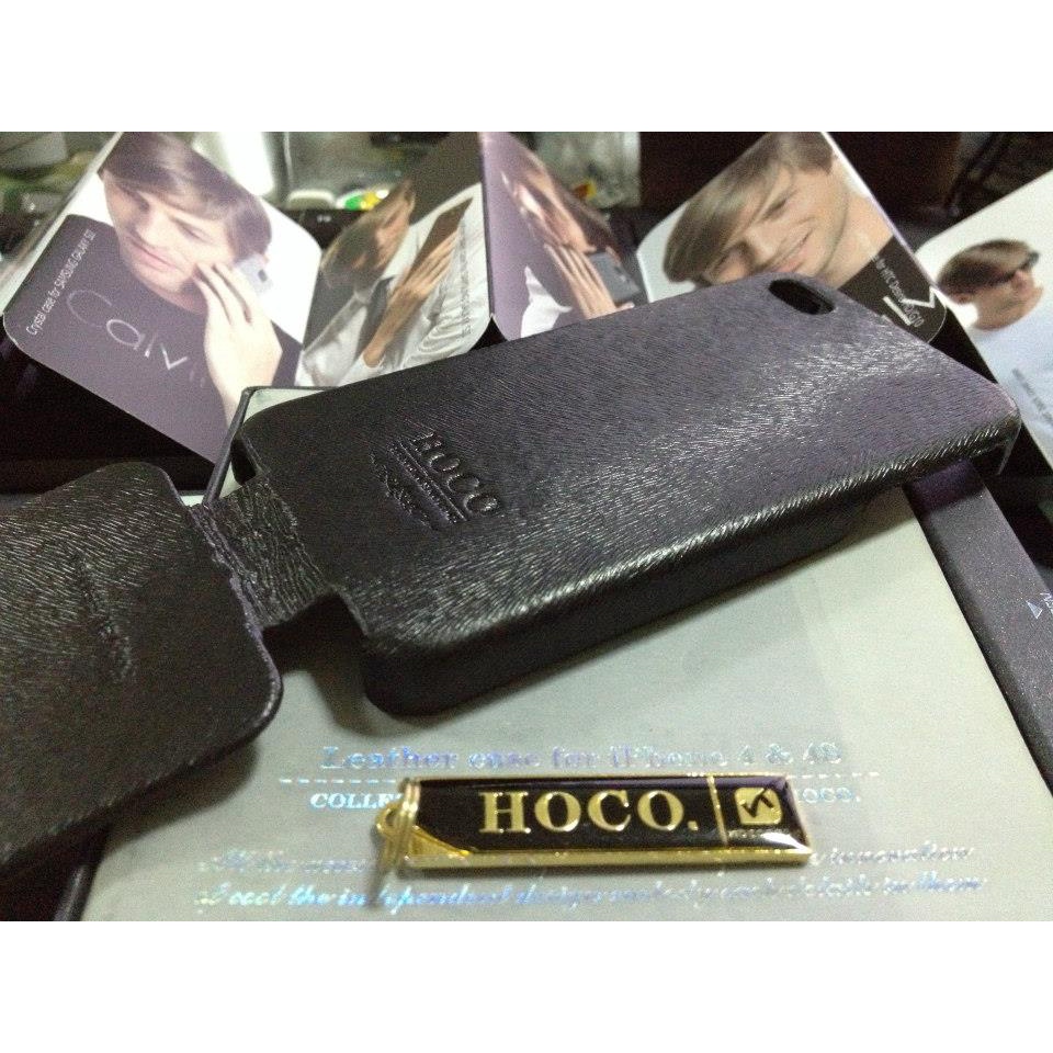 iPhone 4/4S Leather Case เคสหนังแท้ HOCO ฝาพับ