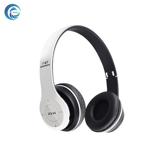 MGBB หูฟังบลูทู ธ ไร้สายรุ่น ไร้สาย ใส่เมมโมรี่/ ฟังวิทยุF.M  Bluetooth Headphone Stereo รุ่นP47-White / Black