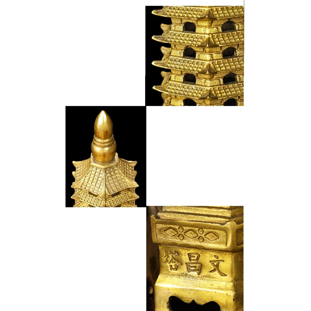 เจดีย์ 9-13ชั้น​ 18-38ซม งานทองเหลืองบริสุทธิ์ Pure Brass​ Wenchang เจดีย์เหวินช่าง เสริมฮวงจุ้ย JD feng shui สิริมงคล ราคา ถูกที่สุด ดีลบีเคเค แกลเลอรีภาพที่ 3