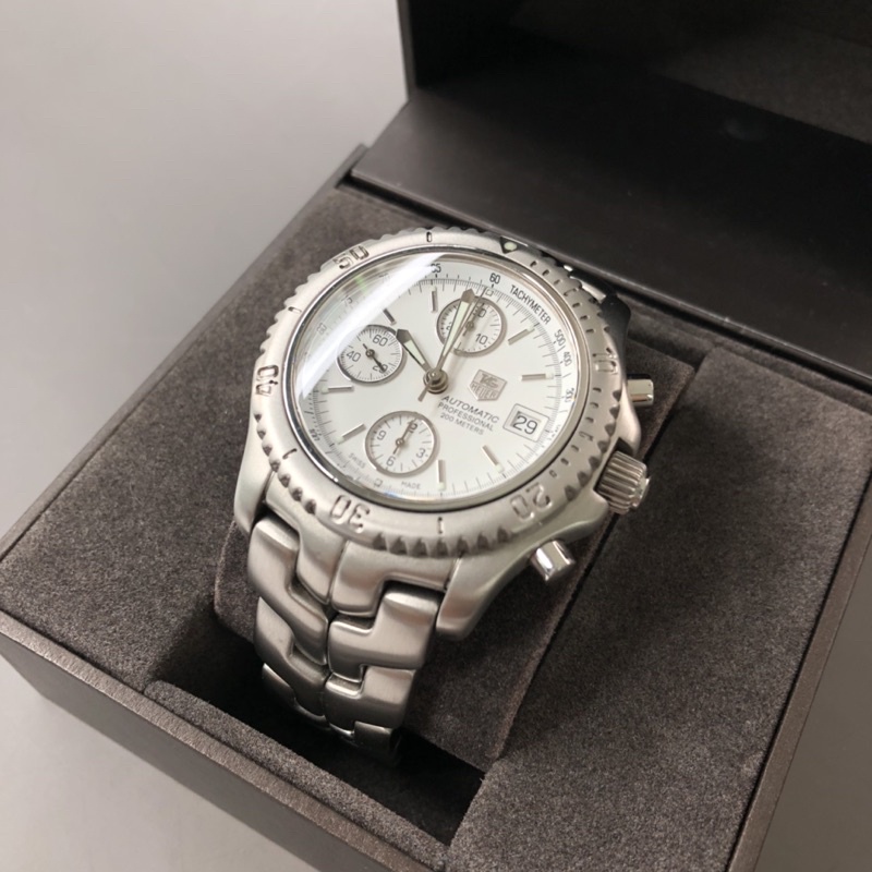 Tag Heur Link G1 Automatic White Dial Chronograph Date Men