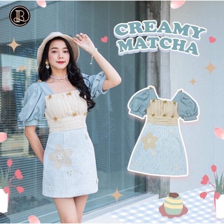 💎พร้อมส่ง💎BLT 💙 Creamy matcha dress