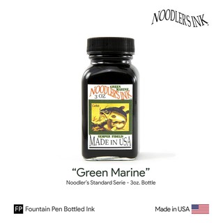 Noodlers "Green Marine" Ink 3oz.Bottle - หมึกนูดเดิลเล่อร์ สีเขียวนาวิกฯ ขวดขนาด 3 ออนซ์