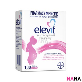 Elevit Pregnancy Multivitamin 100 Tablets มัลติวิตามินสำหรับสตรีที่อยู่ระหว่างตั้งครรภ์ 100 เม็ด (หมดอายุ:11 2025)