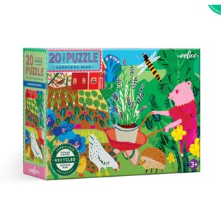 eeBoo Gardening Bear 20 Pc Puzzle จิ๊กซอว์รูปหมีทำสวนแบบ 20 ชิ้น