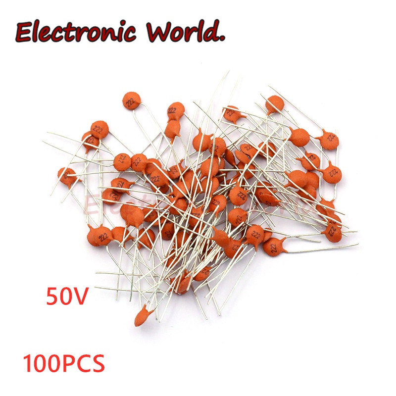 100 ชิ้นตัวเก็บประจุเซรามิค 50V 1pF ~ 100nF 0.1 uF 104 4.7 PF 10PF 22PF 33PF 47PF 100PF 101 220PF 22