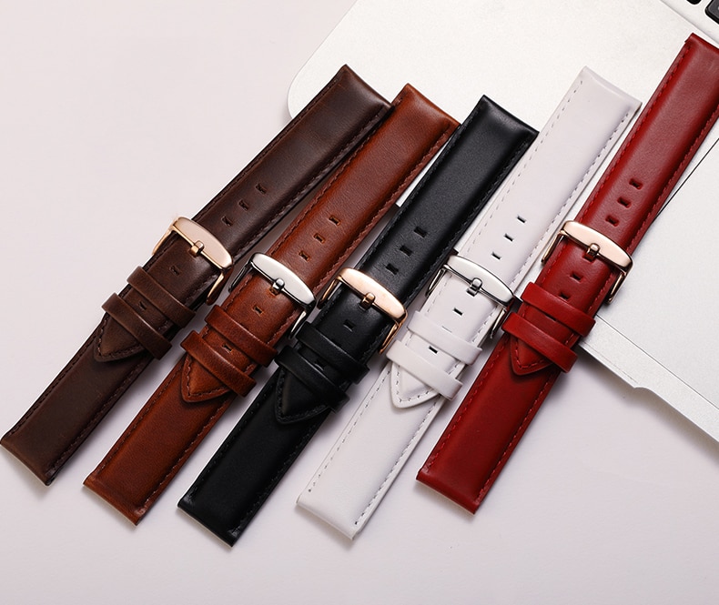 สายนาฬิกาข้อมือหนังแท้ กว้าง 13 14 17 18 19 20 22 มม. สําหรับ Diesel DZ Fossil DW CK Timex Armani