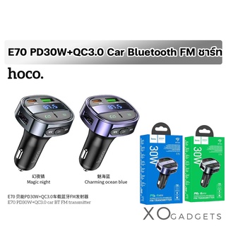 Hoco E70 PD30W+QC3.0 Car Bluetooth FM transmitter หัวชาร์ทในรถยนต์