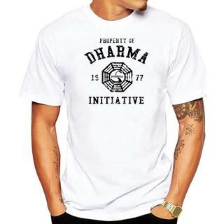 เสื้อยืดผ้าฝ้ายพิมพ์ลายขายดี เสื้อยืด ผ้าฝ้าย พิมพ์ลาย Dharma Initiative 1977 Tv Show Lost 8997