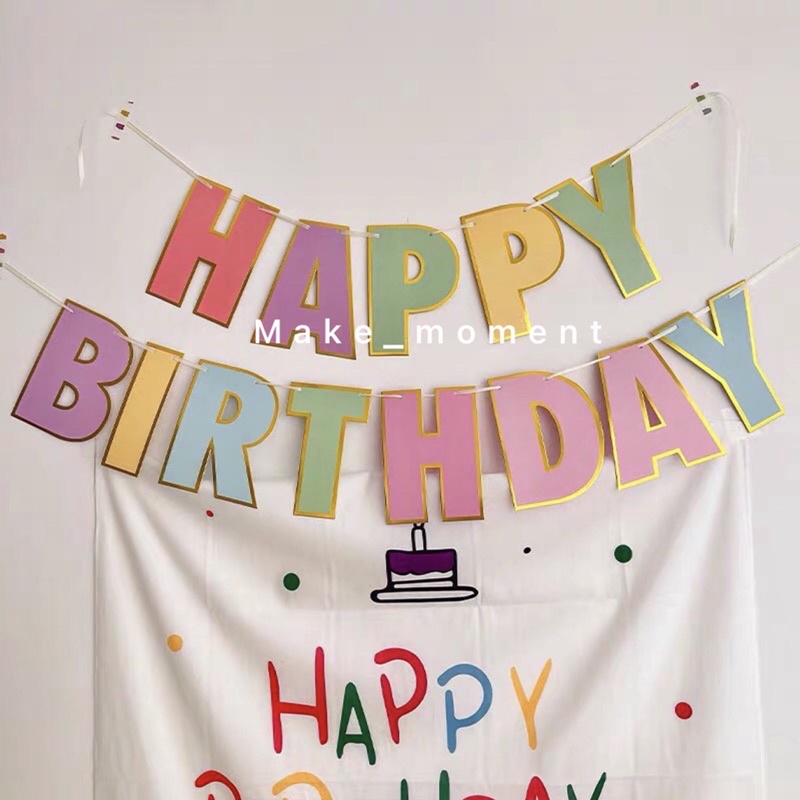 แบนเนอร์ตัวอักษร(งานดีที่สุด)!!!  ส่งไว ส่งทุกวัน ตัวอักษรวันเกิด ป้าย happy birthday