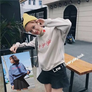 พร้อมส่ง 2สี เสื้อกันหนาว งานปัก girl