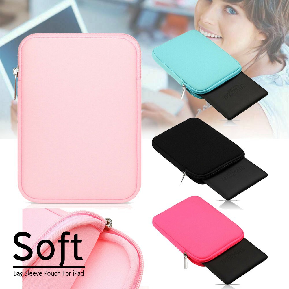Soft กระเป๋า ซอง ใส่สำหรับ ไอแพด 9.7 mini 7.9 Pro 11 Samsung Huawei ขนาด 8 9.7 11 นิ้ว สินค้าพร้อมส่ง ใหม่ +