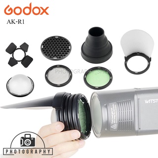 Godox AK-R1 Accessory Kit For Round Flash Head - ชุดอุปกรณ์ฟิวเตอร์ กับแฟลช Godox V1 , หัวแฟลช Godox H200R , EC200