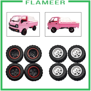 ( Flameer ) ล้อยางรถยนต์ 4 ชิ้นสําหรับ Wpl D12 Rc Car Truck