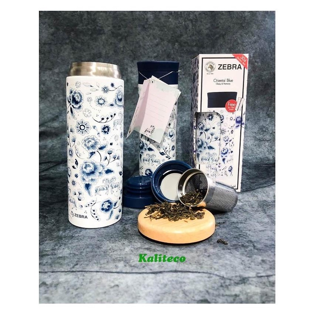 ZEBRA 304 สแตนเลสกระติกน้ําร้อนหม้อชา 450ml พร้อมที่กรองชา - สินค้าไทยคุณภาพสูง - 112915
