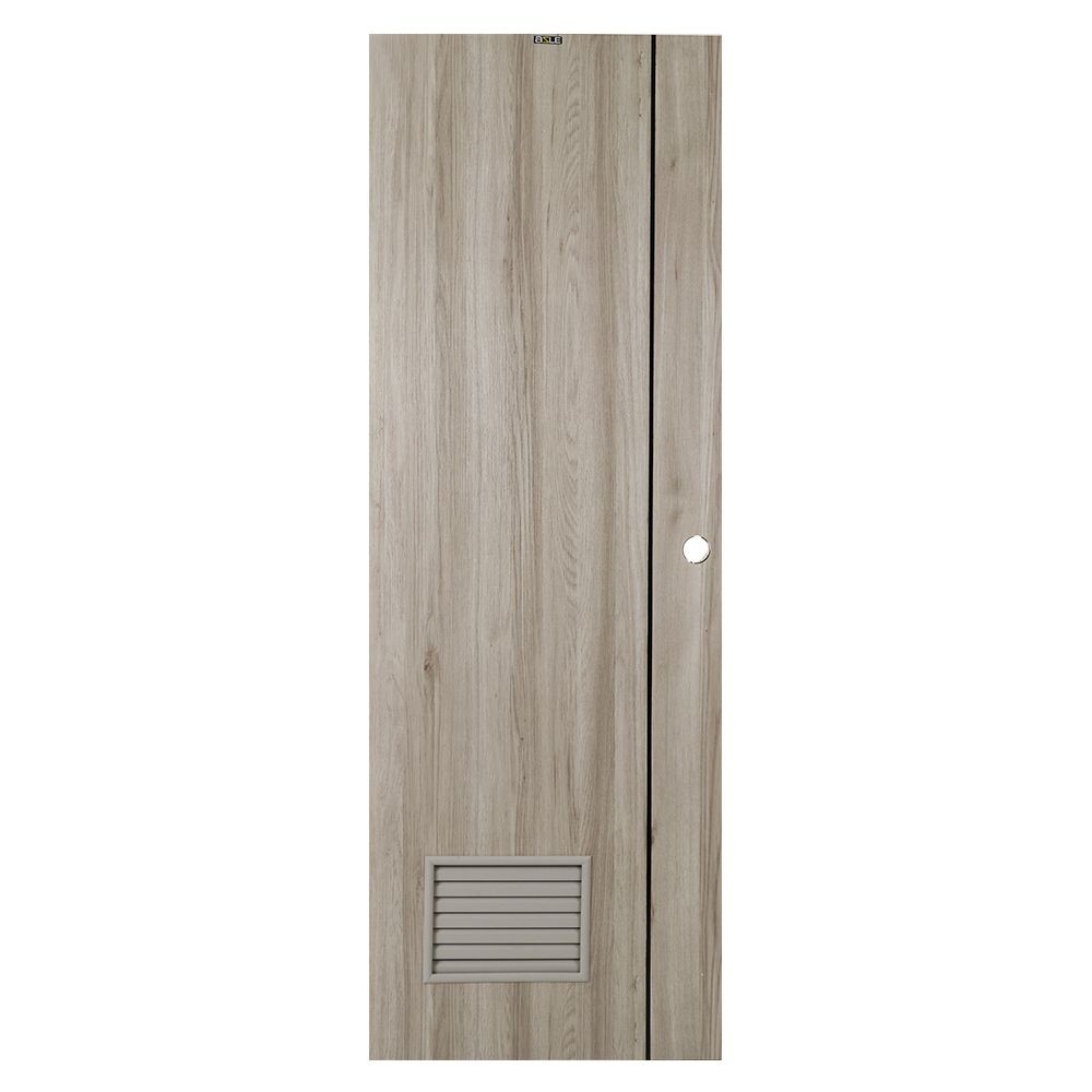 [ส่งฟรีจริงๆ] AZLE UPVC SILVER/GREY LT05 DOOR ประตู LT05 เกล็ด 70x200 ซม. สีเทา/เงิน ประตูบานเปิด ประตู (ไม่รวมวงกบ)