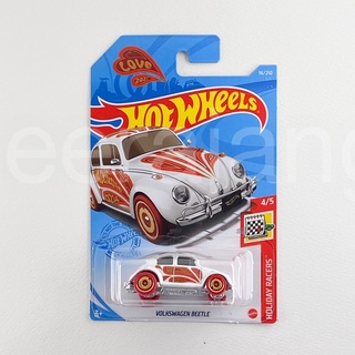 Hotwheels Volkswagen Beetle (White Color with Valentine Pattern)